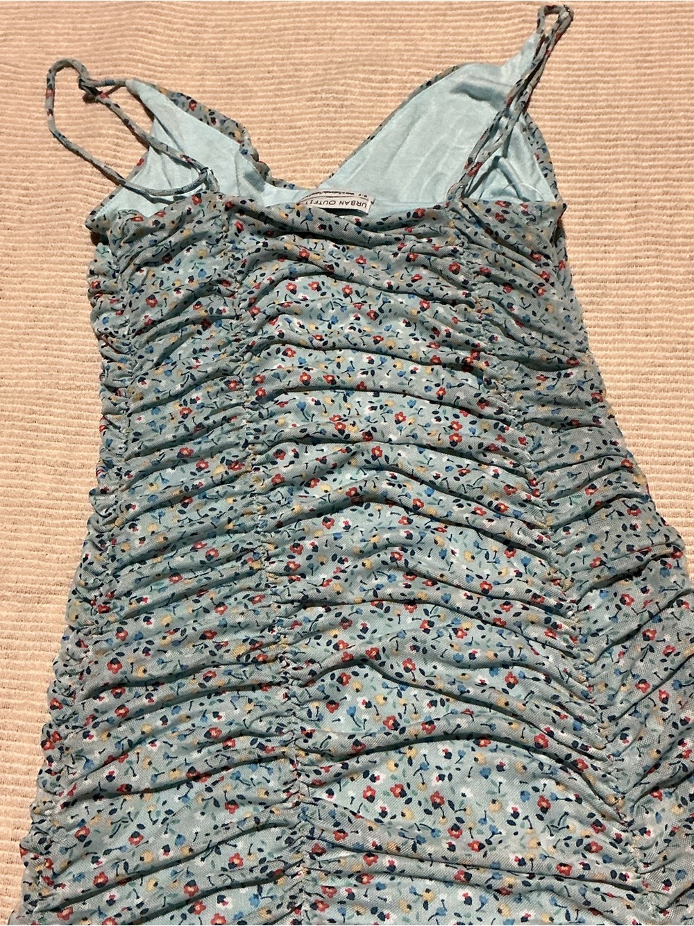 Urban Outfitters Light Blue Floral Mini Dress - Picture 4 of 5